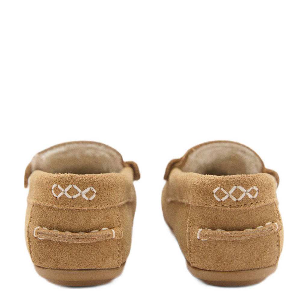 Mango Kids gevoerde suède mocassins camel