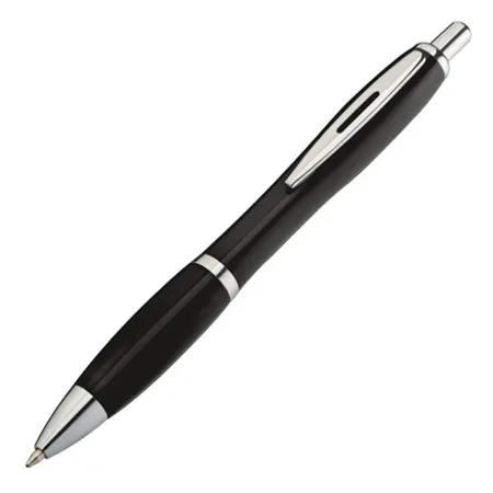 Macma Kugelschreiber mit Metallclip, schwarz, 25 Stück