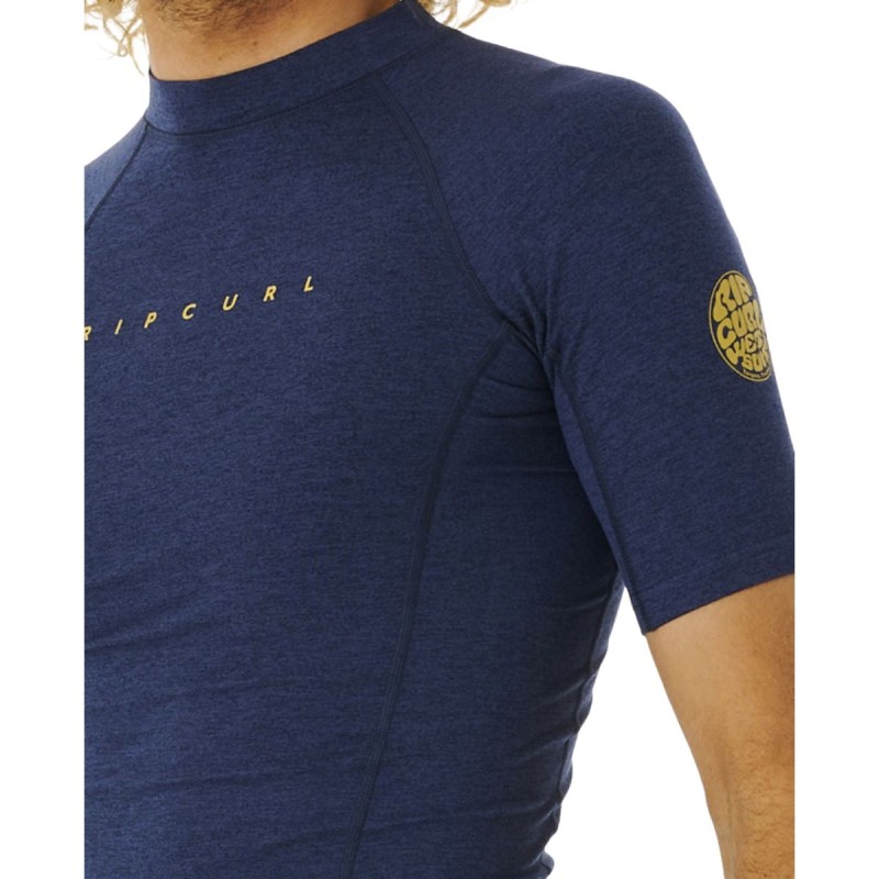 Top Lycra Manches Courtes RipCurl Dawn Patrol Perf 2023 - Navy - The Corner Shop