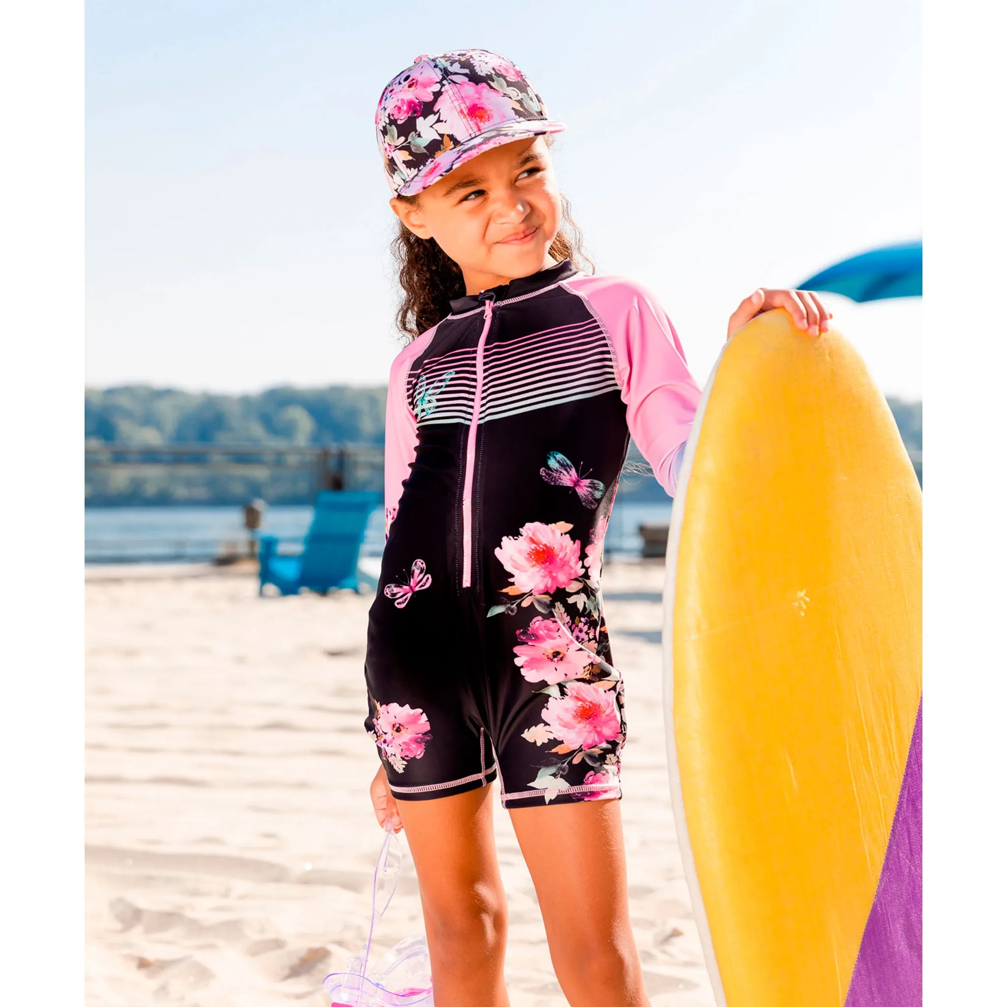 Deux par Deux Maillot UV Une Pièce Papillons 2-6ans