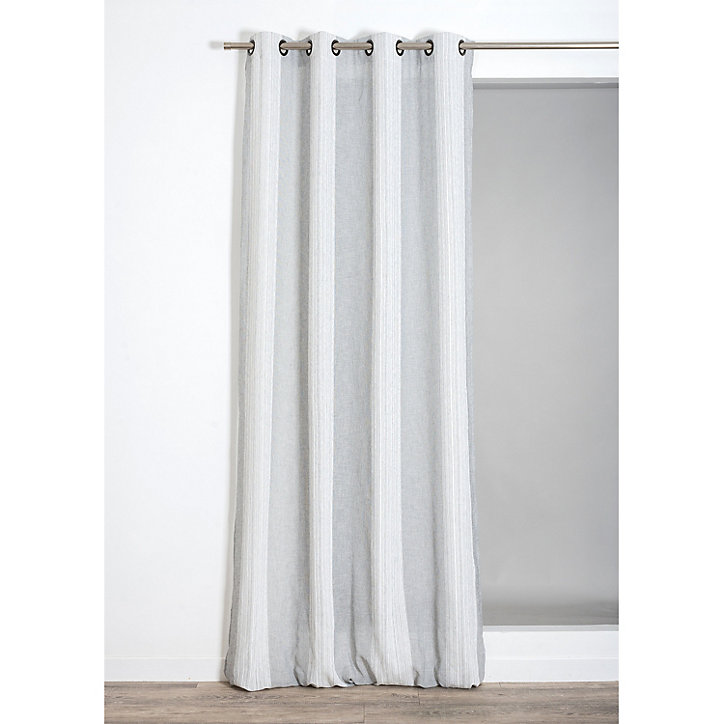Voilage tamisant à œillet Malo Rocle l.140 x L.260 cm gris clair