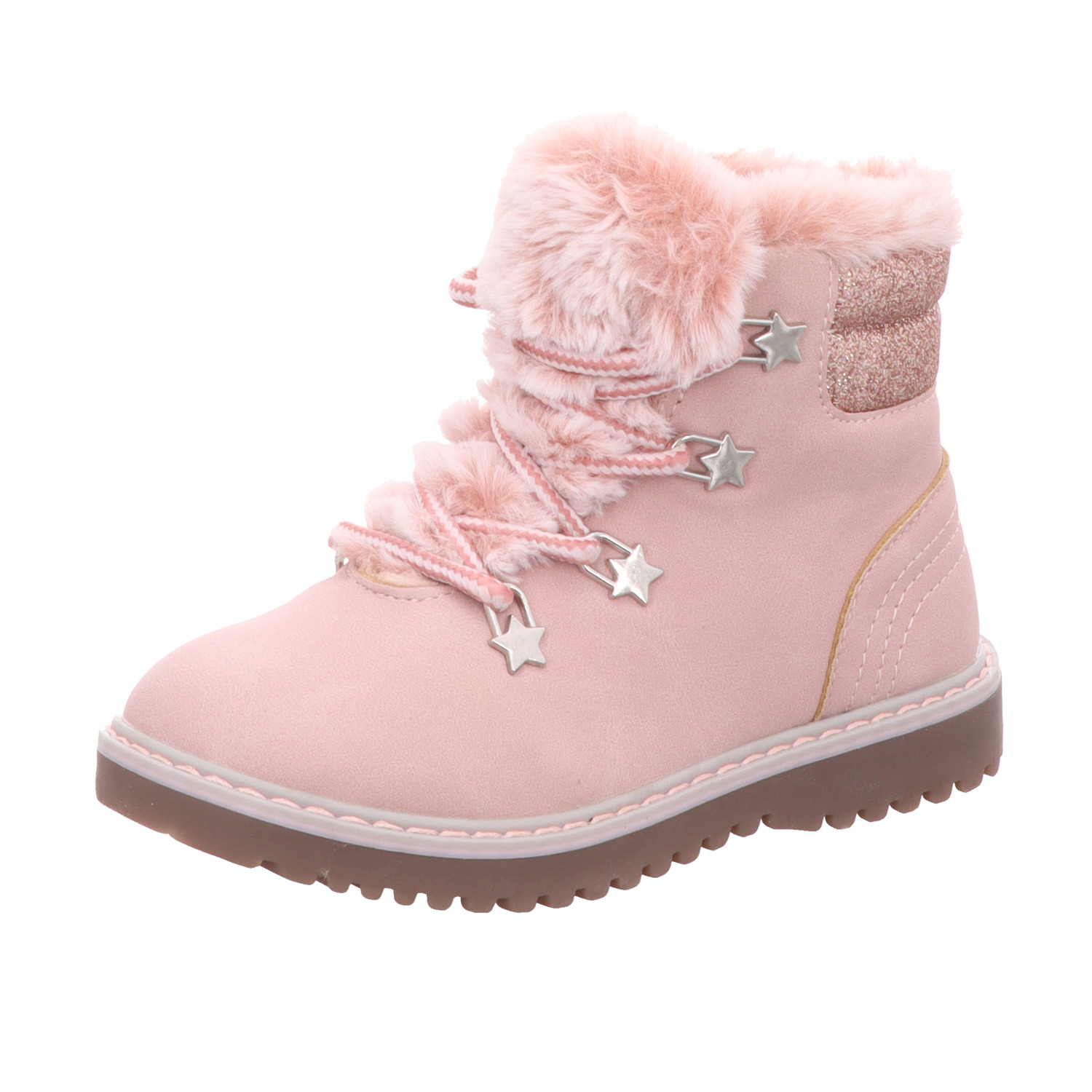 girlZ onlY Kinder-Mädchen-Schnürstiefelette Pink