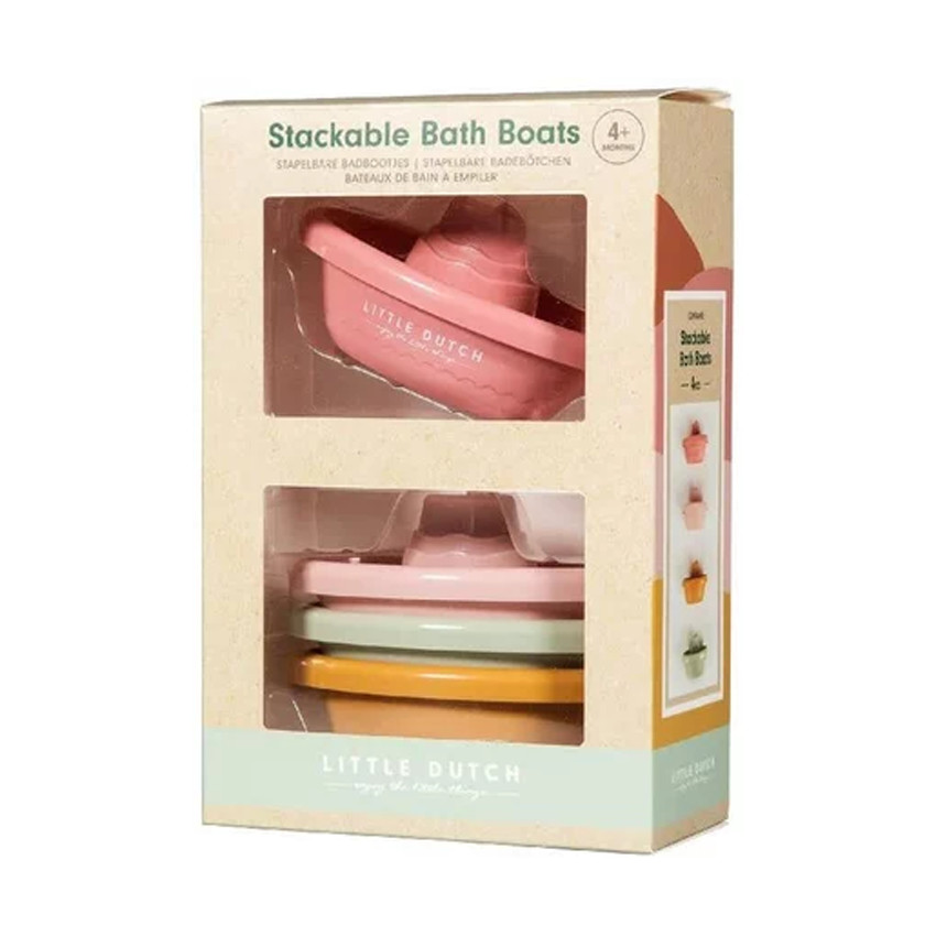 Jouet de bain Bateaux à empiler Rose