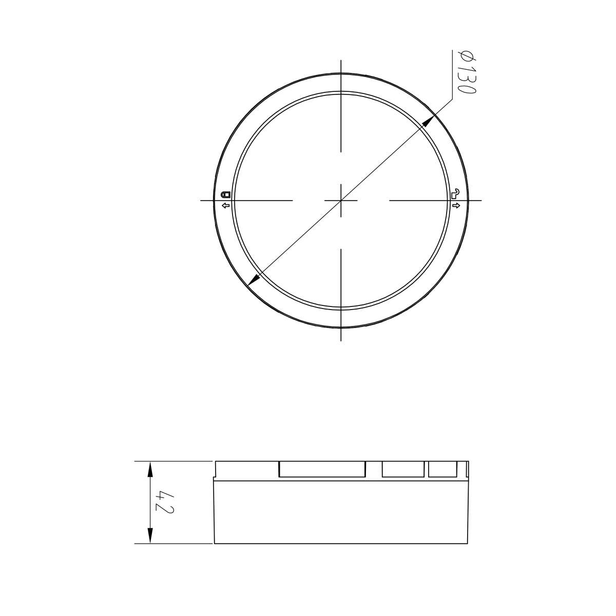 Voeding rail zwart 100W 1-fase - Magnetic