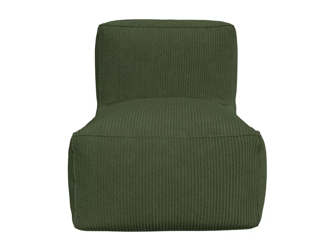 Fauteuil en velours côtelé vert NOUMARA