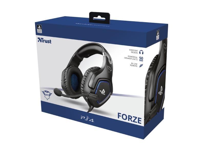 Trust Headset GXT 488 Forze PS4/PS5 Schwarz Gaming-Headset exklusiv für PS4 und PS5 mit einklappbarem Mikrofon und verstellbarem Kopfbügel