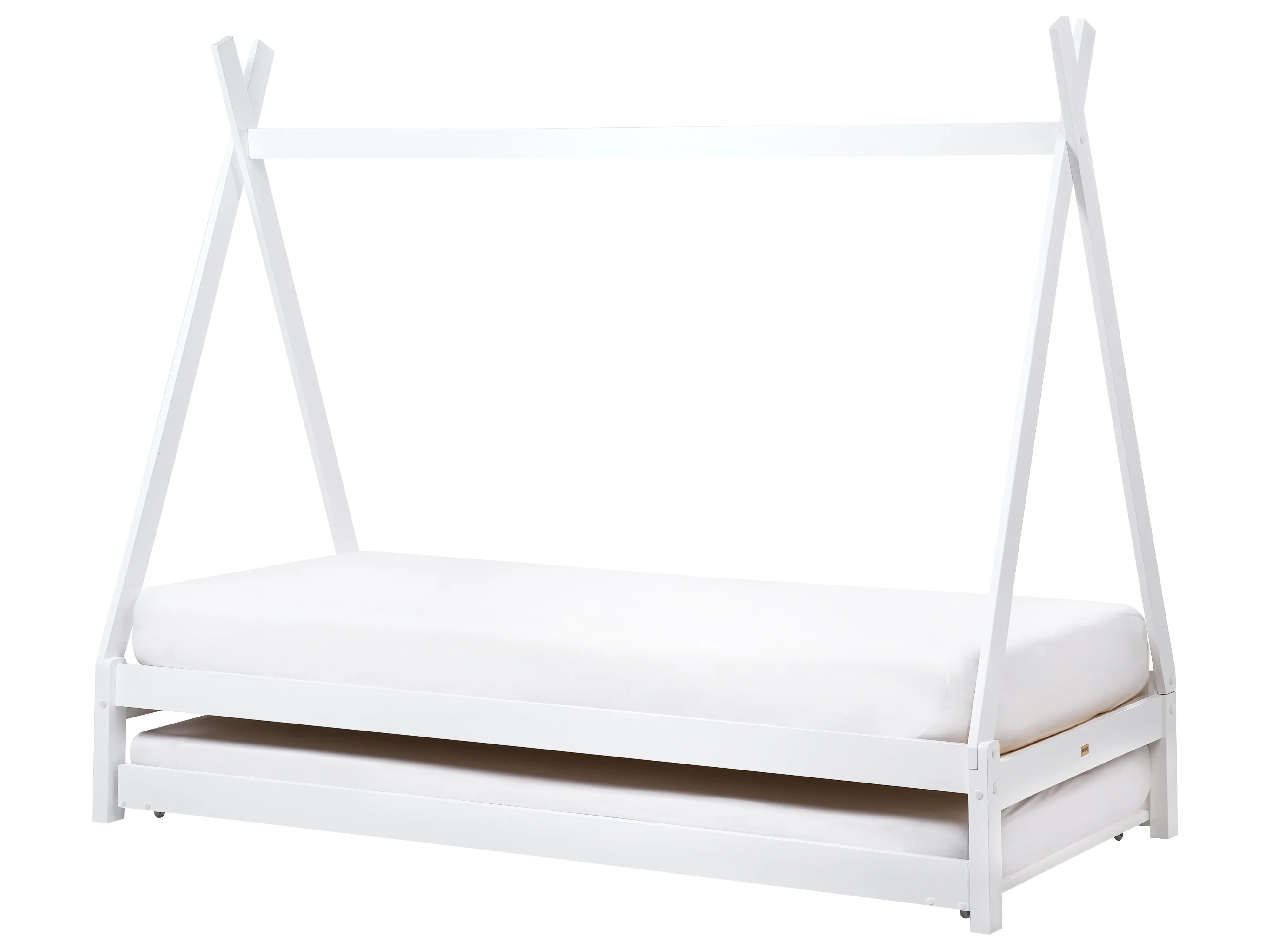 Kinderonderschuifbed Dennenhout TALMONTIERS 90 x 200 cm Wit