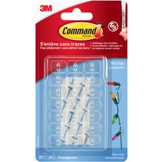 3M  Clip décoratif, plastique, taille XS, transparent