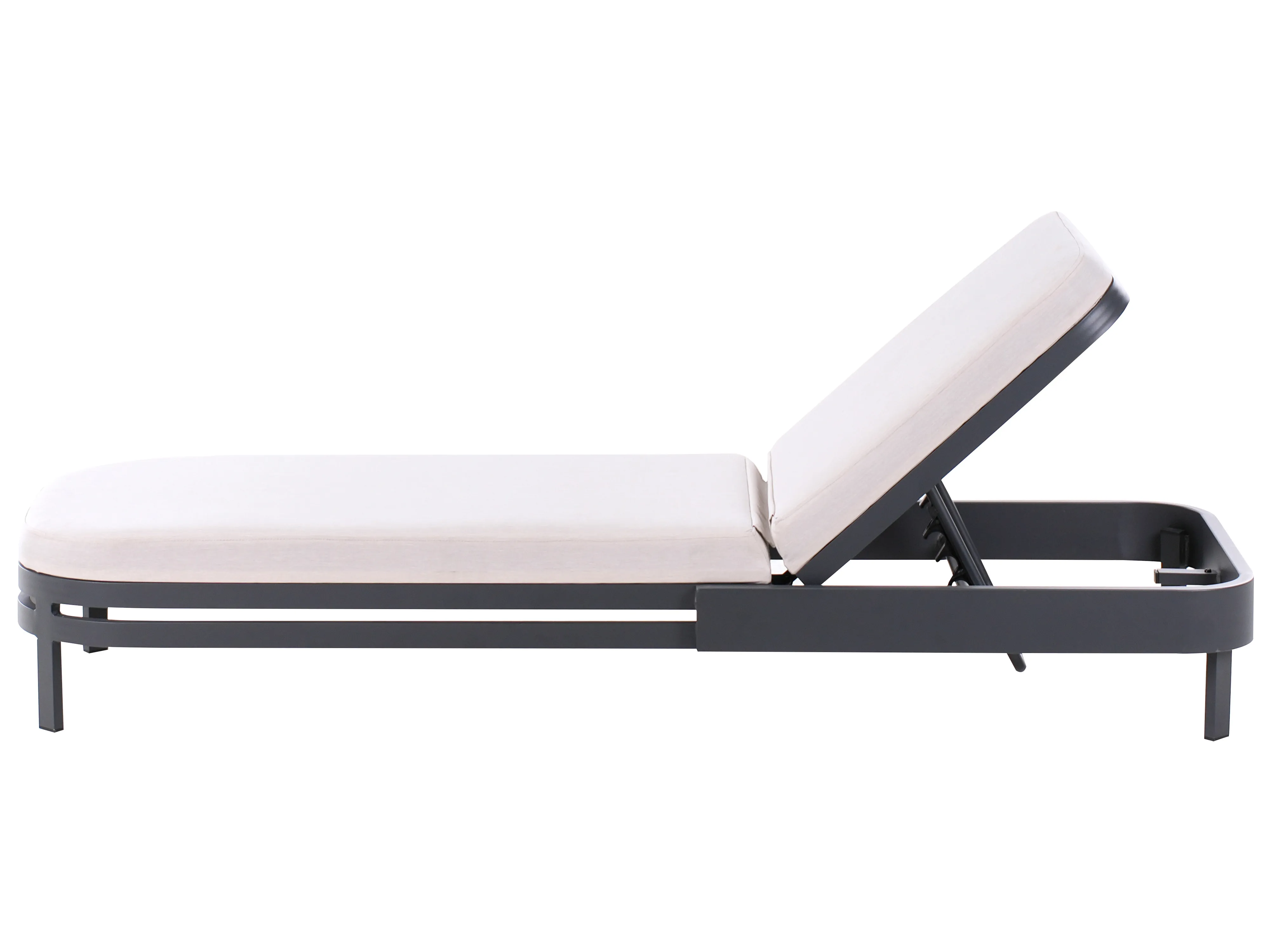 Ligstoel met kussen NETTUNO Metaal Lichtbeige