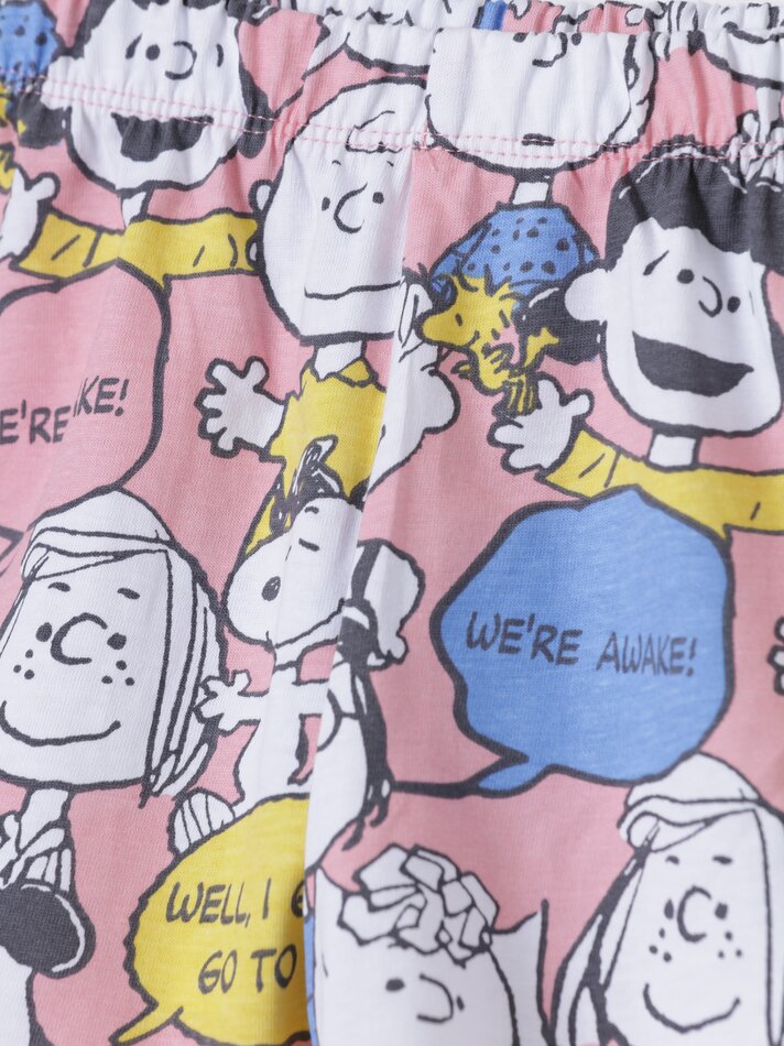 Conjunto de pijama curto estampado Snoopy Peanuts™ - Branco Sujo