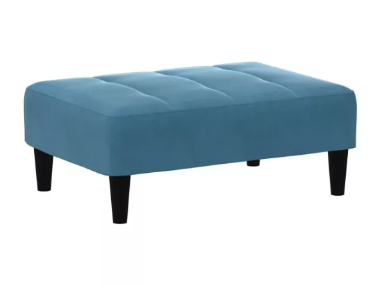 Repose-pied bleu 77x55x31 cm velours