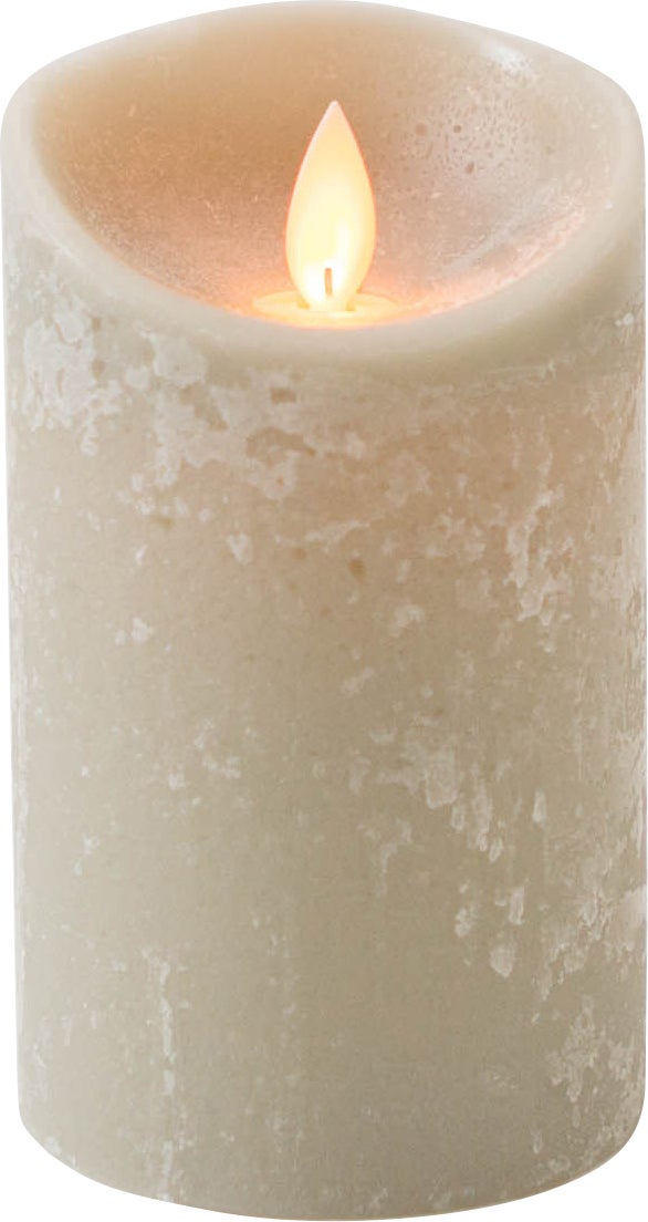 Anna's Collection LED stompkaars Rustiek grijs D 7,5 H 12,5 cm