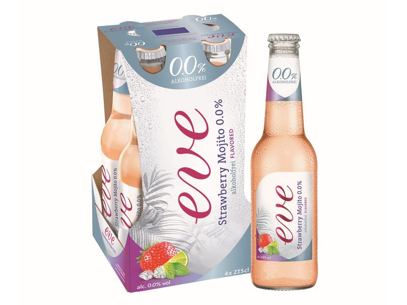 Eve Strawberry Mojito 0.0% 4 x 0.275 l Fruchtiges Biermischgetränk ohne Alkohol