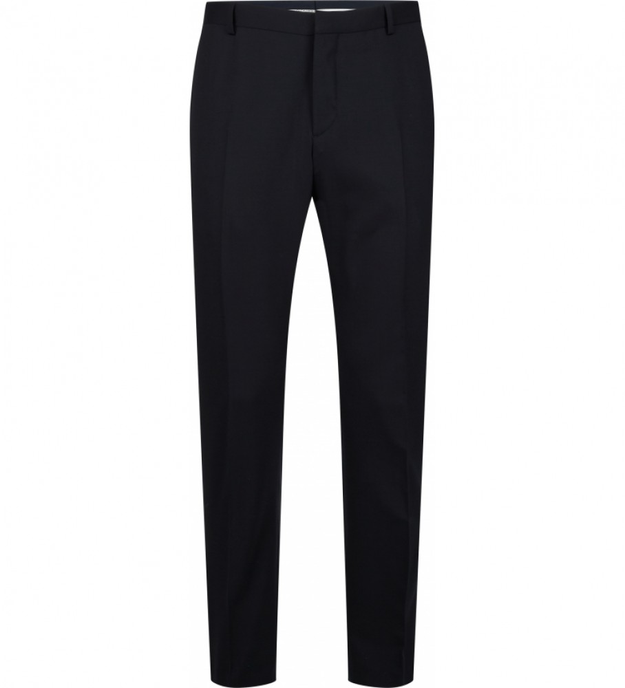 Calças de fato de lã slim azul-marinho Calvin Klein