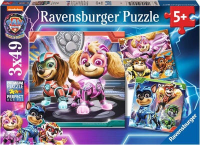 Ravensburger Paw Patrol The Mighty Movie Puslespill 3x49 Brikker