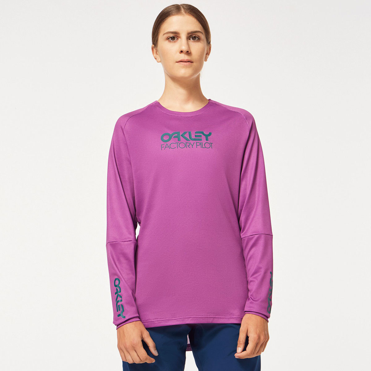 Oakley Factory Pilot II MTB Fietsshirt Lange Mouwen Paars Dames