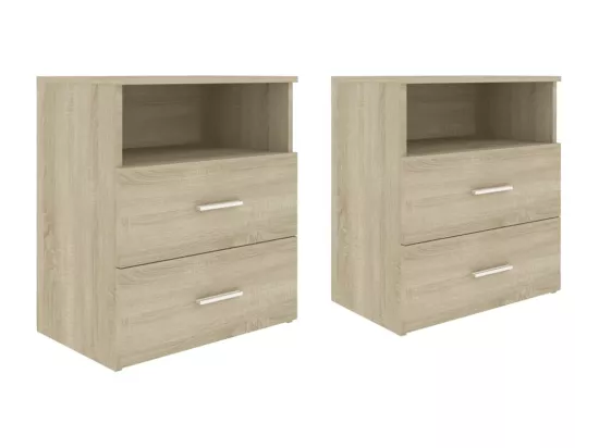 Tables de chevet 2 pcs Chêne sonoma 50x32x60 cm