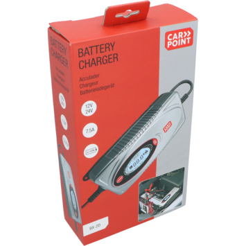 Carpoint BX-2D acculader 12v/24v  max. laadstroom 7.5 ampère