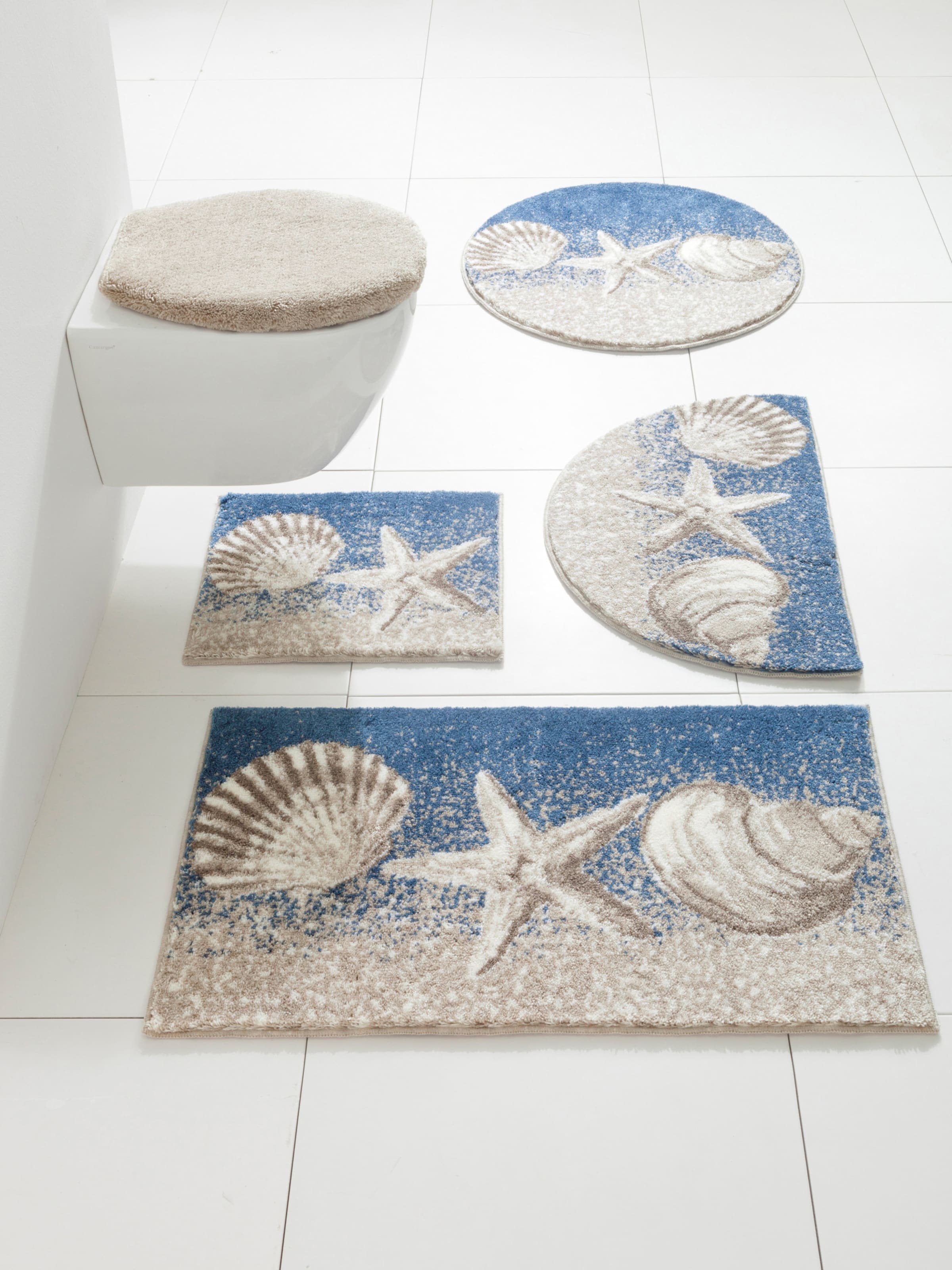Grund Badgarnitur in sand-blau