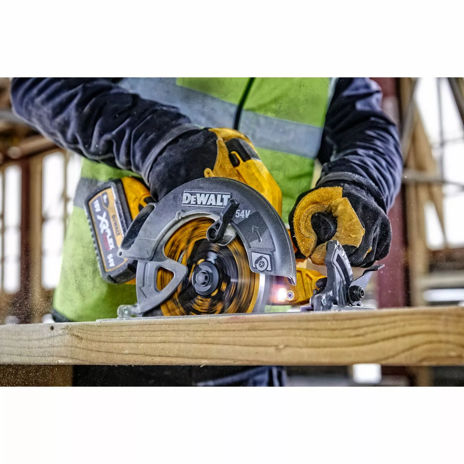 DeWALT DCS578X2-QW 54V Li-ion FlexVolt Accu Cirkelzaag set (2x 9.0Ah) in TSTAK koffer - 190 mm