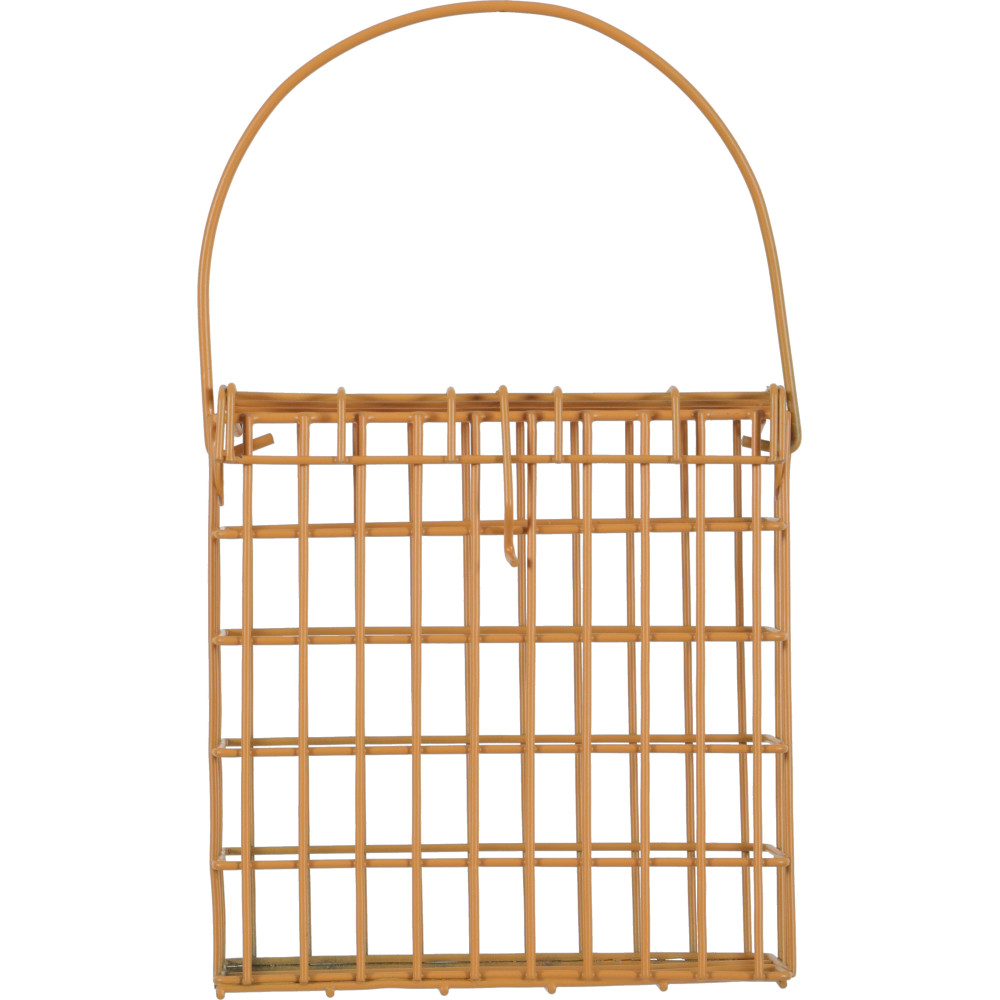Support pour pain de graisse en métal miel marron pour oiseaux