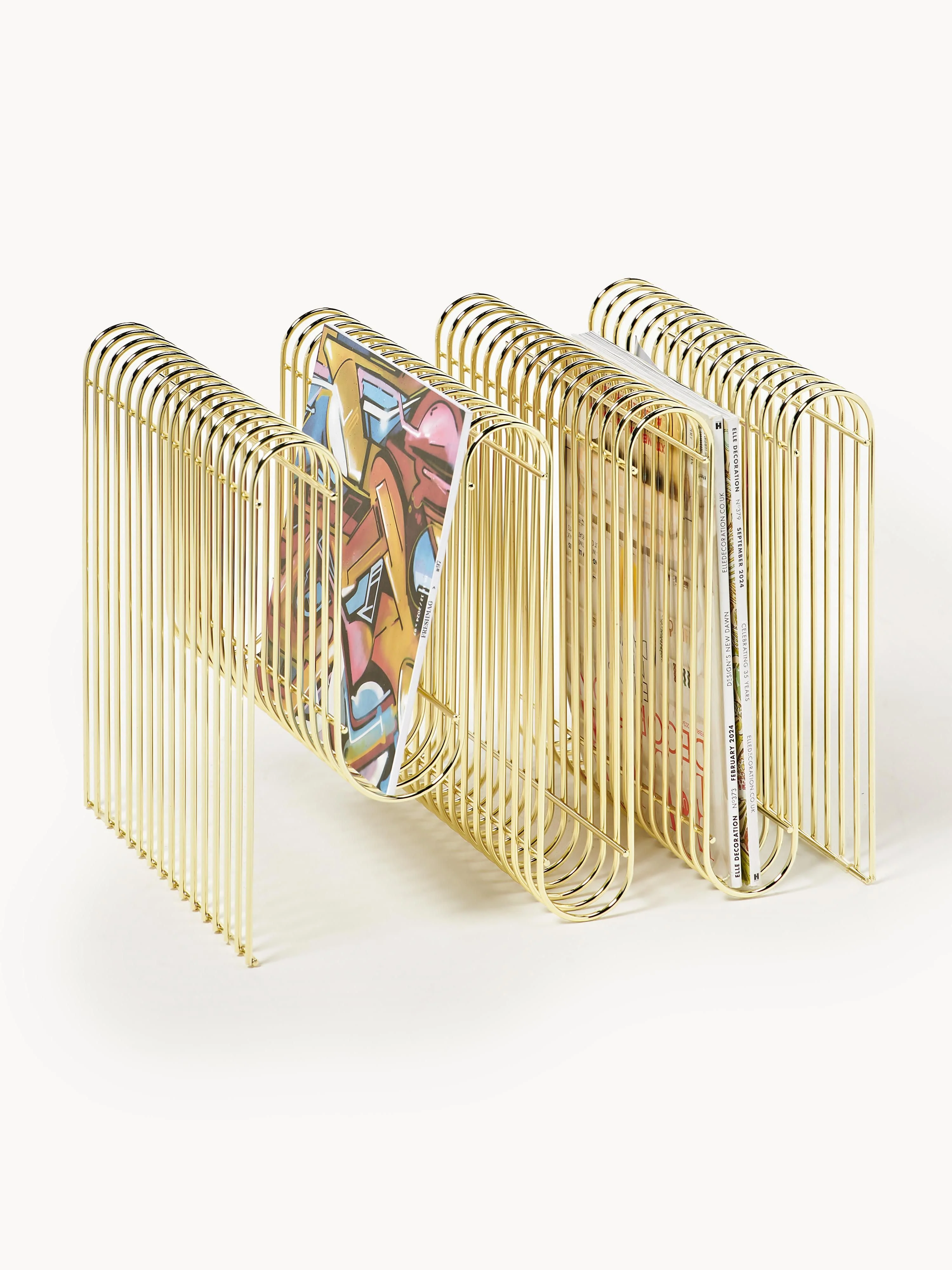 Metalen tijdschriftenhouder Curva