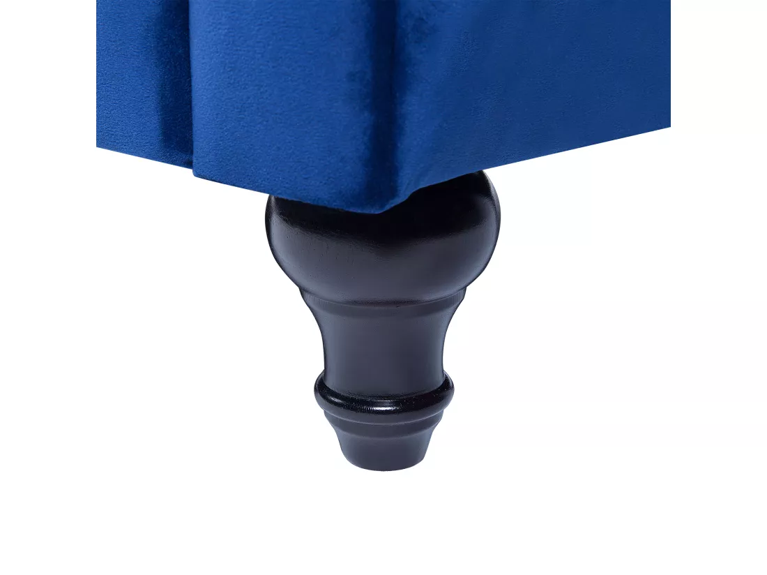 Canapé 3 places en velours bleu cobalt CHESTERFIELD