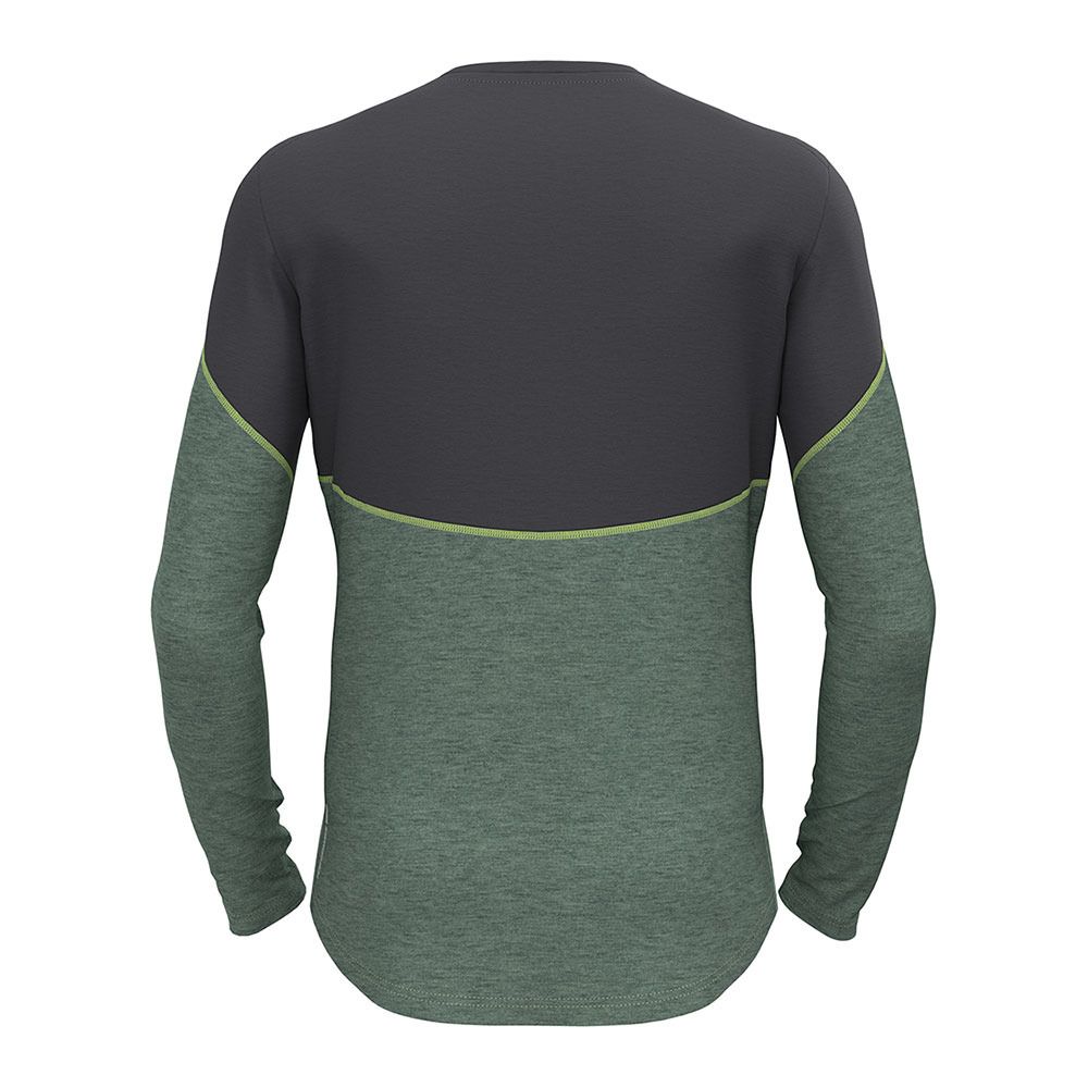 Odlo REVELSTOKE PW 150 - Sous-couche Homme matte green/dark grey melange