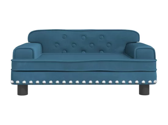 Canapé pour enfants bleu 70x45x30 cm velours