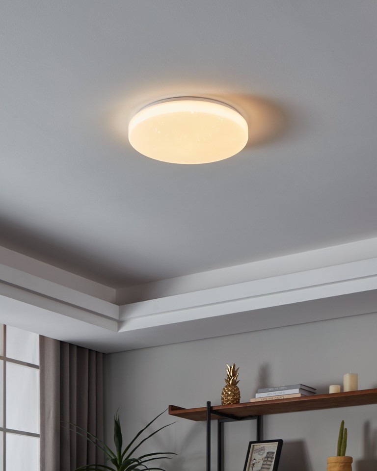 EGLO - Totari-Z plafond hvid m/krystaleffekt Ø38 - TW - Zigbee, Bluetooth