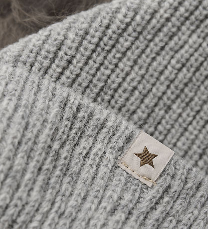 Huttelihut Mütze - Wolle/Baumwolle - Strick - Medium+ Grey Melan