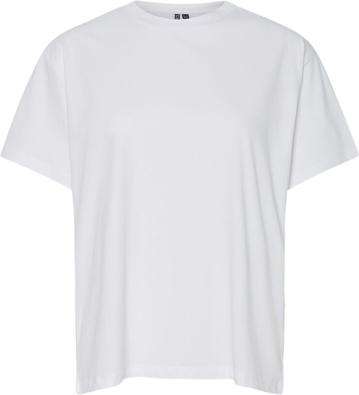 Pieces PCALMA SS O-NECK LOOSE TEE BOX D2D Bright white/red la vita