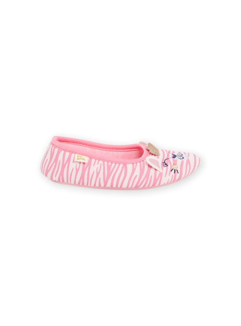 Ballerines roses à imprimé zèbre