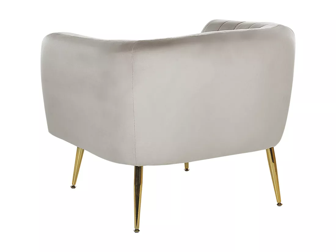 Fauteuil LACONIA Velours Taupe