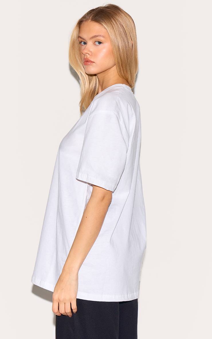 Blanc T-shirt Oversize En Coton