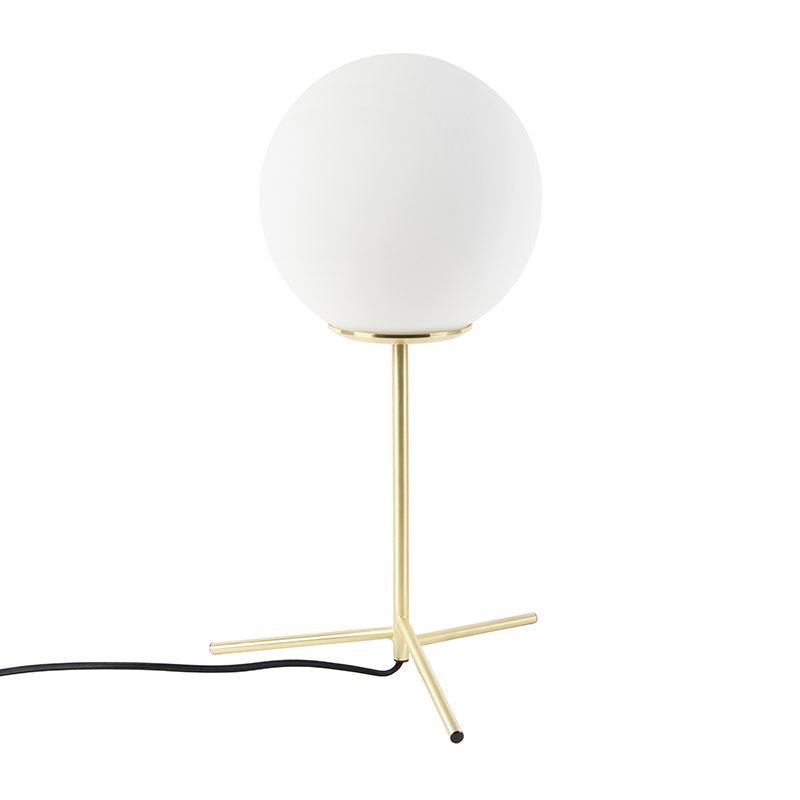 Art deco tafellamp messing met opaal glas 45,5 cm - Pallon