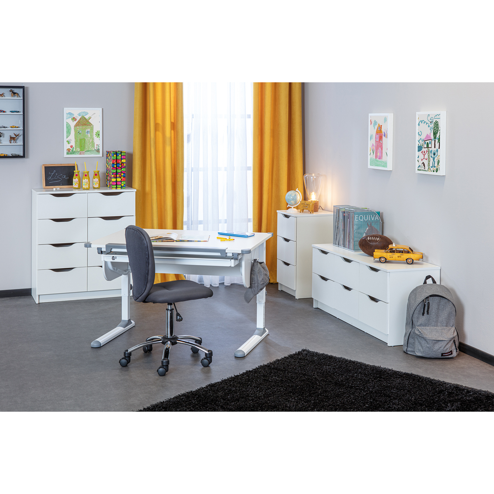 Schreibtisch STUDARE - weiß - 110x68 cm
