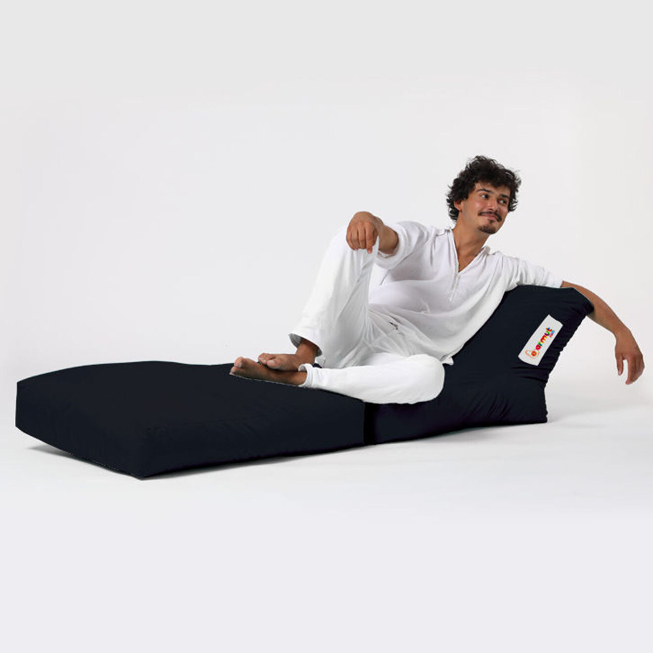 Homitis Pouf Siesta noir - 55x40x180 cm