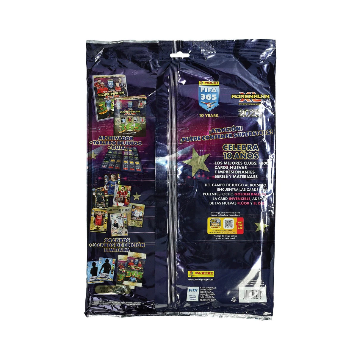 Megapack (Caderneta+4 Carteiras +3 Cartas Esp.+Guia+Tabuleiro) Adrenalyn Fifa 365 2024-202