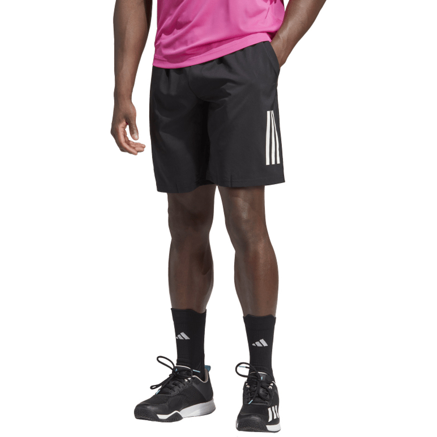 adidas Club 3 Striped Tee 9 Inch Set Heren
