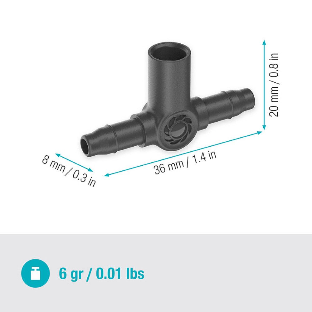 T-KOBLING GARDENA MICRO-DRIP-SYSTEM 3/16