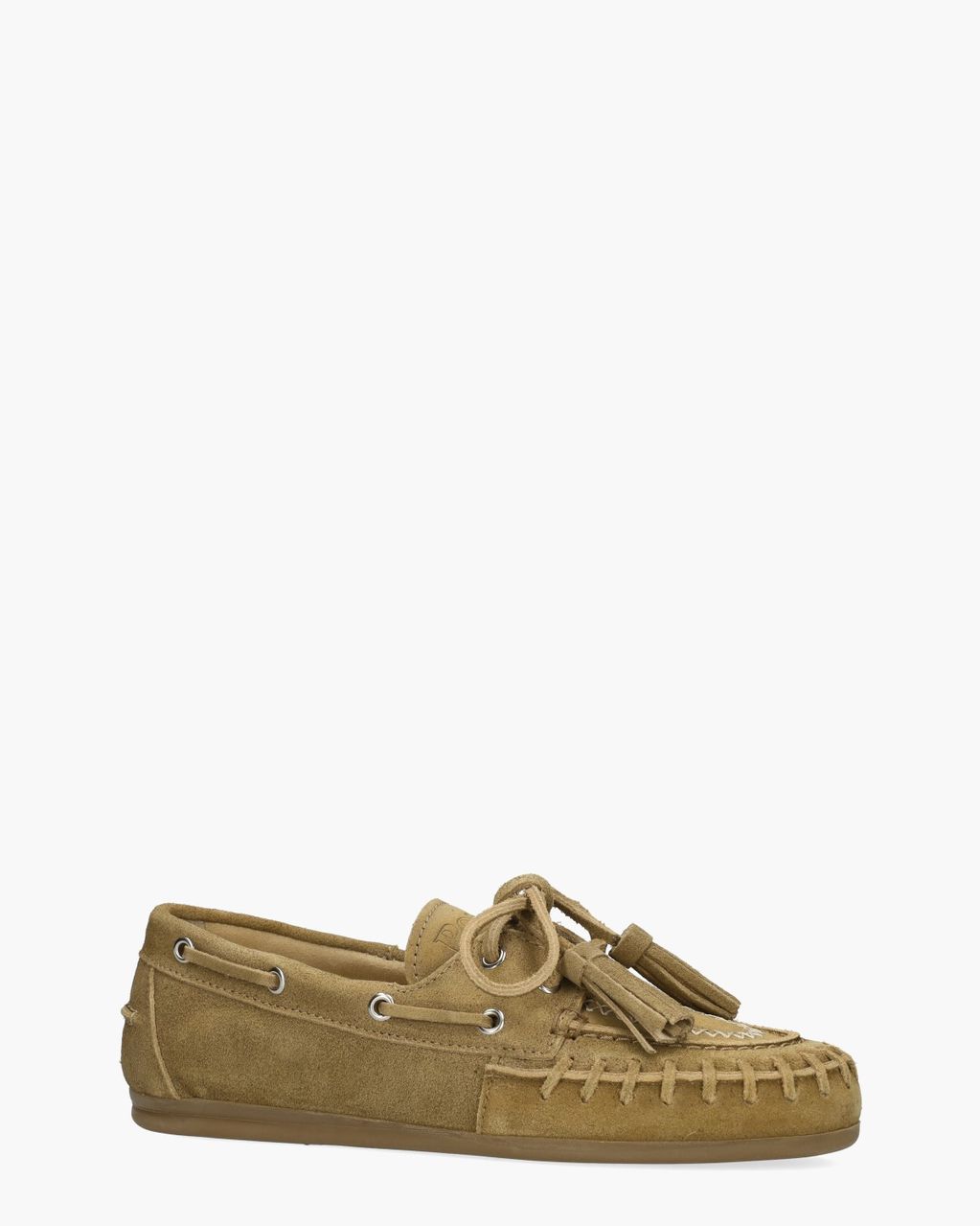 Posa Boat Loafer Fringe Brushed Lichtbruin Dames Veterschoenen