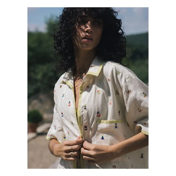 Soleil Soleil Chemise Darcy Broderies Lin | Ecru