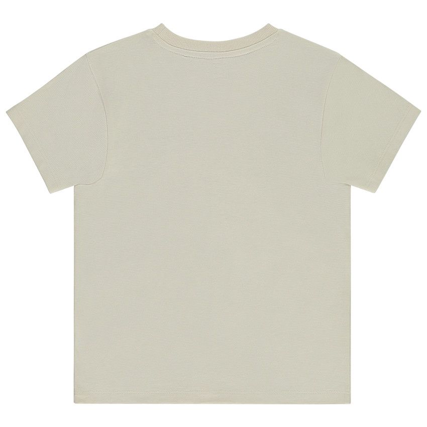 T-shirt manches courtes unies print Mickey Disney pour garçon - Ecru