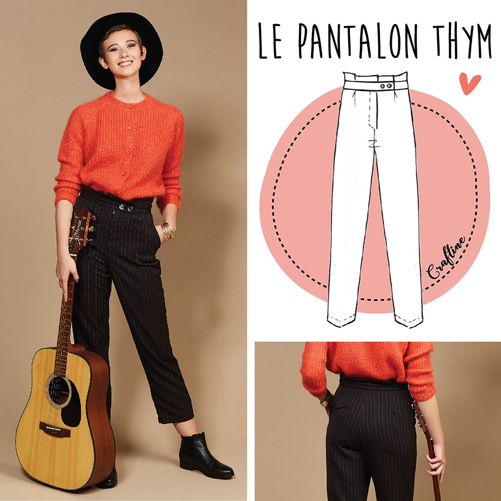 Patron de couture pantalon Thym  - CRAFTINE