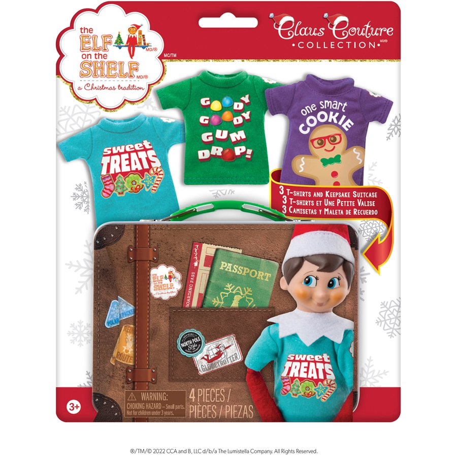 Elf on the Shelf The Elf on the Shelf® Outfit - Candy T-Shirt 3er Set Mehrfarbig