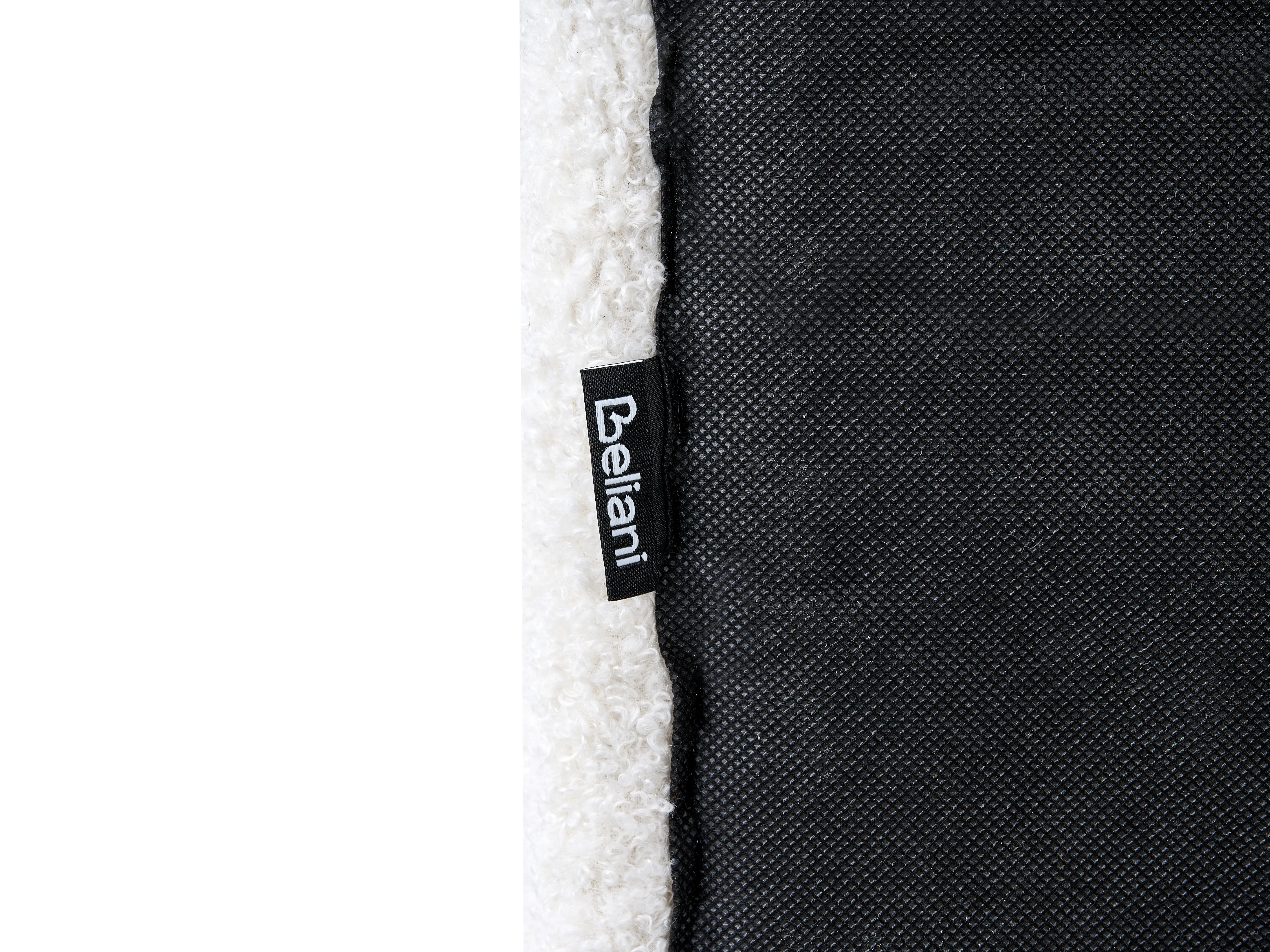 Bed met opbergruimte Bouclé ROCHEFORT 180 x 200 cm Gebroken wit