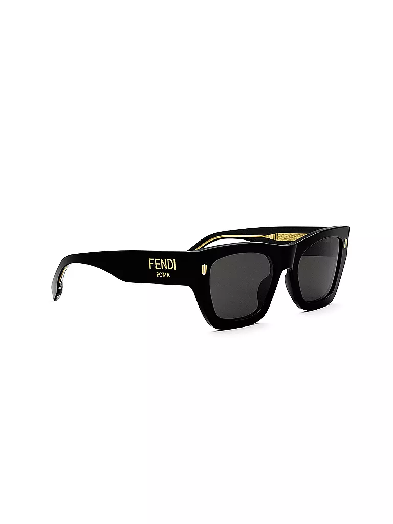 FENDI FENDI Roma schwarze eckige Sonnenbrille schwarz