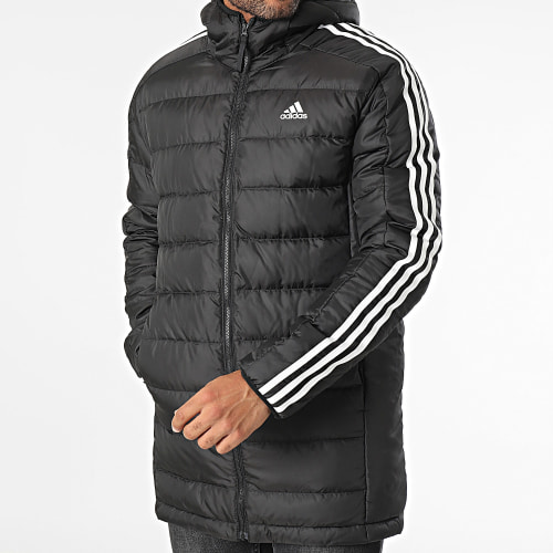 Doudoune Capuche Longue Essential 3 Stripes HZ8522 Noir