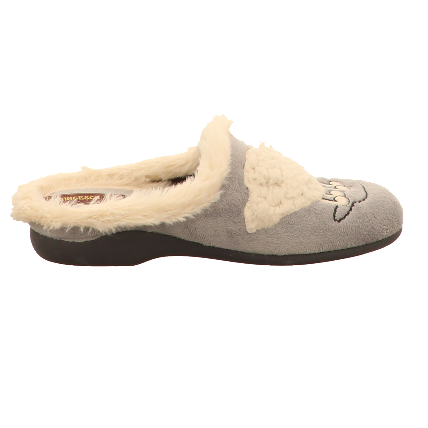 Francesca/o Pantoffel grau